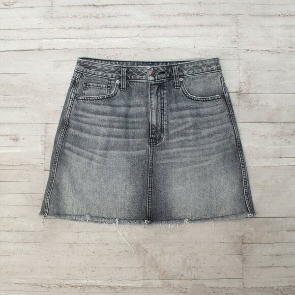 Abercrombie & Fitch Black Denim Mini Skirt size 28 - Picture 1 of 6